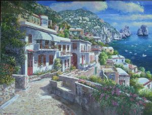 Capri Hillside (Painting)