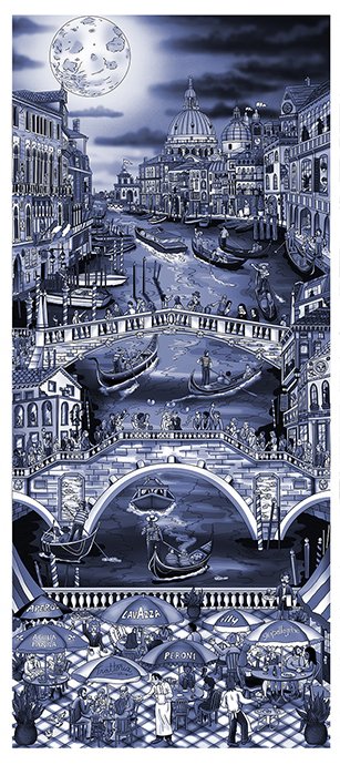 Midnight in Venice Grey Blue