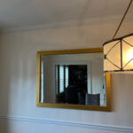 Gold beaded mirror hanging 6